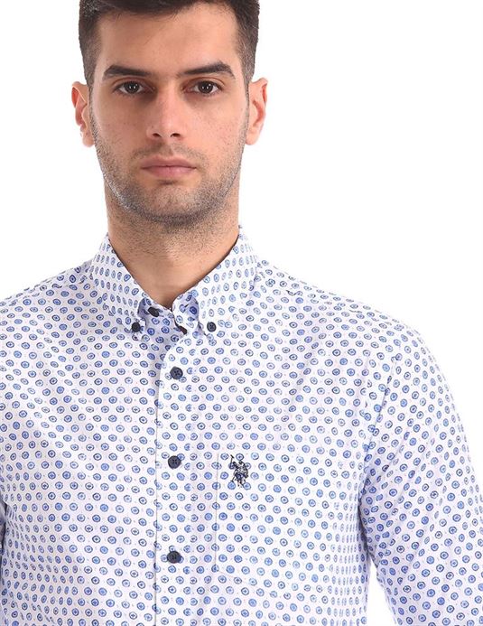 U.S. Polo Assn. Men Casual Wear Printed Shirt